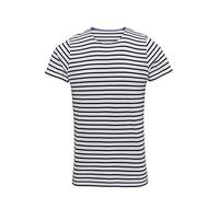 Asquith & Fox Herren Men's Marinière Coastal Short Sleeve Tee T-Shirt Not Applicable, Mehrfarbig (White/Navy 000), X-Large