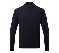Asquith & Fox Herren Sweatshirt mit Reißverschluss aus Baumwollmischung (French Navy) S