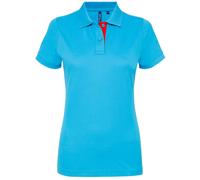Asquith & Fox - Kontrast-Poloshirt - Damen (Türkis/Rot) XL