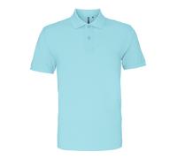 Asquith & Fox Mens Plain Kurzarm-Poloshirt (Bright Ocean) L