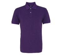 Asquith & Fox Mens Plain Kurzarm-Poloshirt (Purple Heather) S