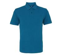 Asquith & Fox Mens Plain Kurzarm-Poloshirt (Teal Heather) 3XL