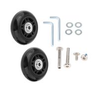 AsrMyjcx 2 Stück Kofferrollen Gummi Austauschrollen Gepäckrad Zubehör Universalrollen mit Achsen Leise Befestigung für Reise Reparatur, 68x24mm