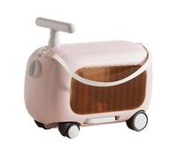 AsrMyjcx Kinderkoffer zum Draufsitzen, Geschenk, Verstellbarer Gurt, Koffer für Jungen, Mädchen und im Alter von 2-6 Jahren, Rosa