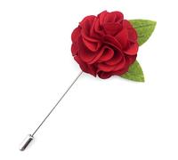 Assorted Fashion Herren Revers Blumen handgemachte Boutonniere Stick Pin Hochzeit neu (Rote Blume)
