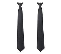 ASTER 2 Stück Schwarze Herren Krawatte Krawattenklammer Einfarbig Uniform krawattennadel Pre Tie Clips Verstellbare Krawatte Schwarz Schmal Men's Clip Tie für Hochzeit Abschluss Schuluniform