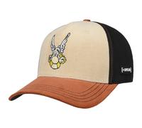 Capslab Basecap Asterix – Semi Curved Snapback, mit Schirm – Damen/Herren One Size, beige-schwarz