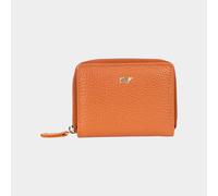 ASTI Mini Reißveschluss-Geldbörse 5 Kartenfächer orange Damen - Leder