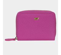 ASTI Mini Reißveschluss-Geldbörse 5 Kartenfächer pink Damen - Leder