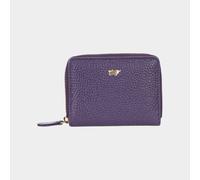 ASTI Mini Reißveschluss-Geldbörse 5 Kartenfächer violett Damen - Leder