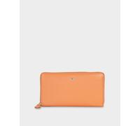 ASTI Reißverschluss-Geldbörse 18 Kartenfächer orange Damen - Leder