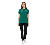 Aston Martin Formula 1 Damen Polo-Shirt mit Team-Logo auf der Brust und Sponsorenlogos auf den Ärmeln Baumwoll-Shirt 701229256 001 Grün XS