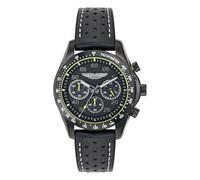 Aston Martin Herren Armbanduhr AML Thrill Chronograph Schwarz mit Silikonarmband, Quarzuhrwerk, Mineral Glas, 10 bar, Gehäusedurchmesser: 42 mm, 10 bar, MTRS1F502