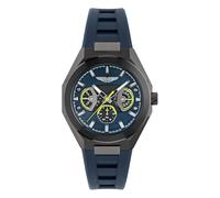 Aston Martin Herren Armbanduhr AML Thrill MTRI1F501 Schwarz Blau 42 mm Silikon