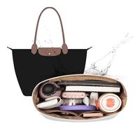 Astonatick Organizer für Longchamp M, Taschenorganizer für Longchamp M, Taschen Organizer Shopper für longchamp Le pliage M, Multifunktionalen Dupontpaper Handtaschen Organizer mit Becherhalter, Weiß