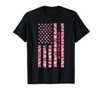 Astoria Queens New York City Pink Camo USA Flag Distressed T-Shirt