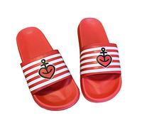 ASTRA Bier Dusch- und Badeschuhe, Badeschlappen, Slipper, Badelatschen, Sandalen, mit Herzanker-Logo, rot-weiß gestreift, für Frauen und Männer (EU Schuhgrößensystem, Erwachsene, Numerisch, M, 37)