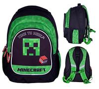ASTRA Dreifächiger Schulrucksack MOTIV - Minecraft Figuren Rucksack Schultasche Schulrucksack Jungen Creeper Design | licht Rucksack | rucksack jungen Große Kapazität kinder Ranzen