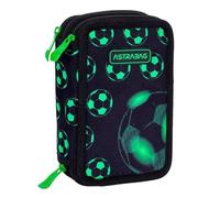 ASTRABAG NEO Football 3-Fach Mäppchen Federmappe Gefüllt dreifaches Federmäppchen, Schüleretui 3-stöckig Jungen, Federtasche XXL, Federmäppchen mit Zubehör, Motiv - Game