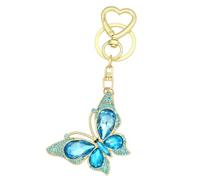 AstraGlam Schlüsselanhänger mit Strass Schmetterling Anhänger, Aesthetic Taschenanhänger und Bag Charms für Damen, Mädchen, Handtasche, Rucksack