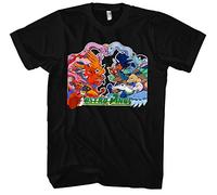 Astro Dinos T-Shirt | Dinosaurier Zeichentrick Filme T-Rex Tyrannosaurus Saurier | M2 Schwarz (3XL)