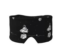 Astronauten-Galaxie-Klettverschluss-Design, Verdunkelung, warmer Augen- und Ohrenschützer für Seitenschläfer, Nachtschlaf, Arbeit, Nickerchen, Reisen, Yoga