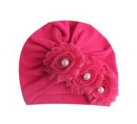 Asudaro Baby Mädchen Mütze Blumen Turban Hut Perle Beanie Cap Elastic Headwear Head Wrap Baumwolle Kleinkind Stirnbänder Stirnband Neugeborenen Kappe Sommer Hut Rose