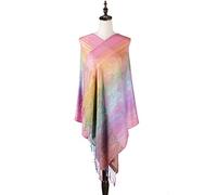 Asudaro Damen Frauen Herbst Winter Umhängetuch Quaste Schal Kopf Mantel Böhmen Großer Poncho Cape Klimaanlage Schal Kapuzen-Jack-Tops Sweatshirt Bunt