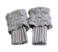 Asudaro Damen Mädchen Winter Beinwärmer Stulpen Strümpfe Stretch Boot Bein Manschetten Stiefel Socken Knit Stiefelsocken Topper Cuff Kniestrümpfe 1 Paar