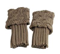 Asudaro Damen Mädchen Winter Beinwärmer Stulpen Strümpfe Stretch Boot Bein Manschetten Stiefel Socken Knit Stiefelsocken Topper Cuff Kniestrümpfe 1 Paar