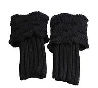 Asudaro Damen Mädchen Winter Beinwärmer Stulpen Strümpfe Stretch Boot Bein Manschetten Stiefel Socken Knit Stiefelsocken Topper Cuff Kniestrümpfe 1 Paar