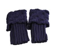 Asudaro Damen Mädchen Winter Beinwärmer Stulpen Strümpfe Stretch Boot Bein Manschetten Stiefel Socken Knit Stiefelsocken Topper Cuff Kniestrümpfe 1 Paar