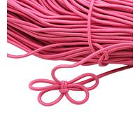 Asudaro Elastische Bänder 3mm Breite Elastische Schnur für Crafts DIY Maskenseile Elastisches Seil, Gummiband zum Nähen Wäschegummi Gummizug Gummilitze Elastic Band Nähzubehör 10M Rosa