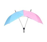 Asudaro Paare Regenschirm Mit gebogenem Griff Partnerschirm Damen Herren Sonnenschirm Partner Regenschirm für 2 Personen, für Outdoor-Picknick und Pärchenausflüge Pastellblau