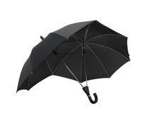 Asudaro Paare Regenschirm Mit gebogenem Griff Partnerschirm Damen Herren Sonnenschirm Partner Regenschirm für 2 Personen, für Outdoor-Picknick und Pärchenausflüge Schwarz