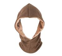 Asudaro Winter Sturmhaube Wolle Beanie Schalmütze Gestrickte Hüte Kapuzenschal Warme Kopfbedeckung Outdoor Helmfutter Skimütze Ohrenwärmer Balaclava mit Fleecefutter für Männer Frauen Kaffee