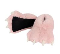 Asudaro Winter Tier Pfote Schuhe, Damen Cartoon Plüsch Tier Füße Pfote Pantoffel Anti-Rutsch-Hausschuhe Soft Funny Monster Hausschuhe Baumwolle Pantoffel Slipper für Erwachsene Frauen Rosa