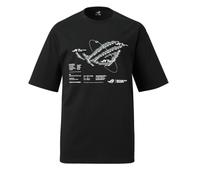 ASUS ROG PixelVerse Gaming T-Shirt Black (Regular Fit, 100% Baumwolle, umweltfreundliches Tyvek-Rückenetikett, schwarz) Größe L