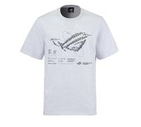ASUS ROG PixelVerse Gaming T-Shirt Grey (Regular Fit, 100% Baumwolle, umweltfreundliches Tyvek-Rückenetikett, grau)