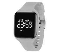 aswan watch Digitaluhr Kinder Mädchen Jungen mit Schrittzähler,Wecker,Stoppuhr, Licht,Datum-Sport Armbanduhr ohne App und Handy mit Silikonarmband, T15E-Gray-BQB