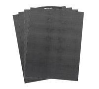 Asyduey 4 Stück 14-Fädiges Kunststoff-Netz-Canvas-Blatt, 14 CT Kunststoff-Aida für Kreuzstich, Schmuck-Organizer (11 X 8) Schwarz