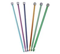 Asyduey 6-Teilige, Extra Lange Tunesische Häkelnadeln der Größe 5, 6,5 mm - 11,0 Mm, Afghanische 13,78 Lange Häkelnadeln Aus Aluminium, Häkelnadel-Set, Tunesisches Häkelnadel-Set