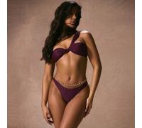 Asymmetrisches Bandeau-Bikini-Top mit einseitigem Träger für Urlaub, Frühling und Sommer, elegant und sexy für Strandresort Ibiza, einfarbig