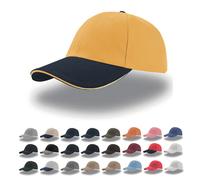 Atlantis Liberty Baseballkappe mit 6 Paneelen, aus gebürsteter Baumwolle (Einheitsgröße) (Hellblau)