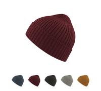 AT802 Atlantis Mütze Sehr weich und glänzend Burgundy Melange One Size