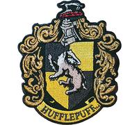 Ata-Boy Harry Potter Hufflepuff-Wappen, 7,6 cm, vollfarbiger Aufnäher zum Aufbügeln, Schwarz und Gold, Einheitsgröße