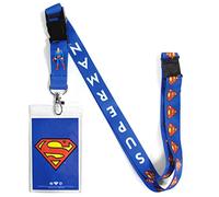 Ata-Boy Superman-Schlüsselband, Ausweishalter, DC Comics Lanyards für Ausweise, Superman-Geschenke und Merchandise-Artikel, schwarz, Einheitsgröße
