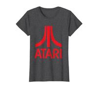 Atari Classic Rotes Logo T-Shirt, Damen, Anthrazit Meliert, XL