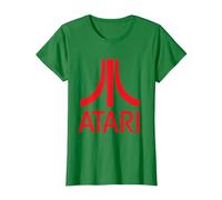 Atari Classic Rotes Logo T-Shirt, Damen, Dunkelgrün, XXL