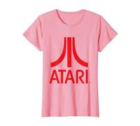 Atari Classic Rotes Logo T-Shirt, Damen, Rosa, XXL